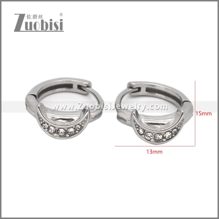 Stainless Steel Huggie Earrings e002495S2