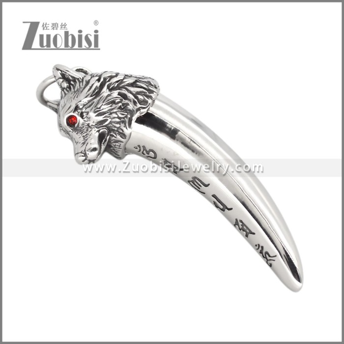 Stainless Steel Wolf Teeth Design Pendant p012066S