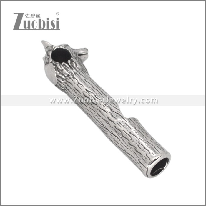 Wolf Head Stainless Steel Whistle Pendant p012050