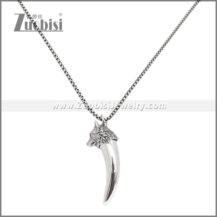 Stainless Steel Wolf Teeth Design Pendant p012066S