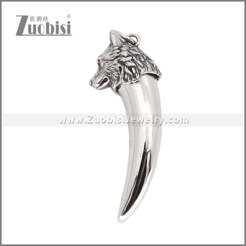 Stainless Steel Wolf Teeth Design Pendant p012066S