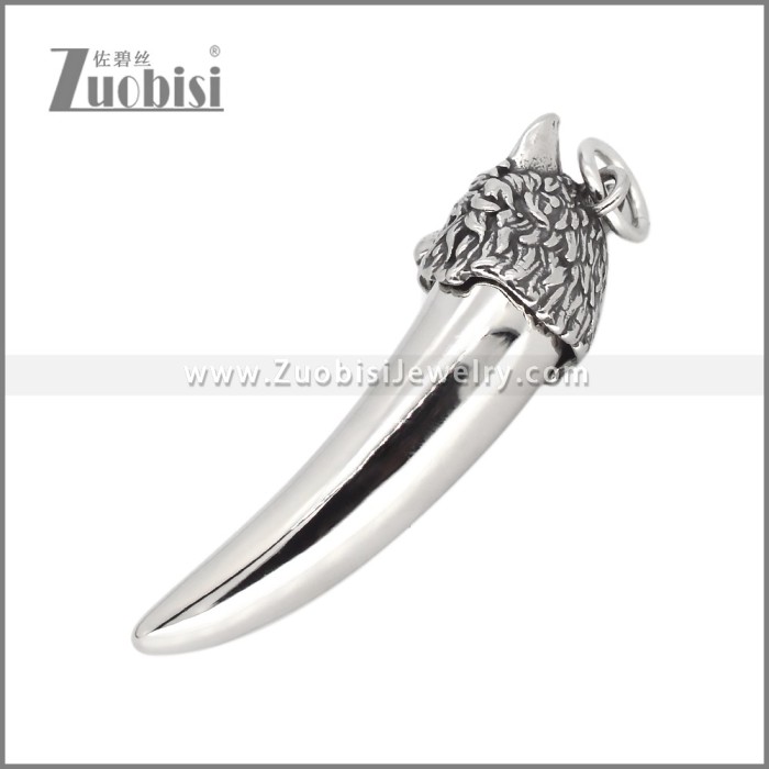 Stainless Steel Wolf Teeth Design Pendant p012066S