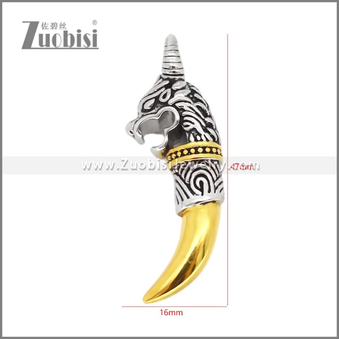 Stainless Steel Teeth Design Pendant p012103