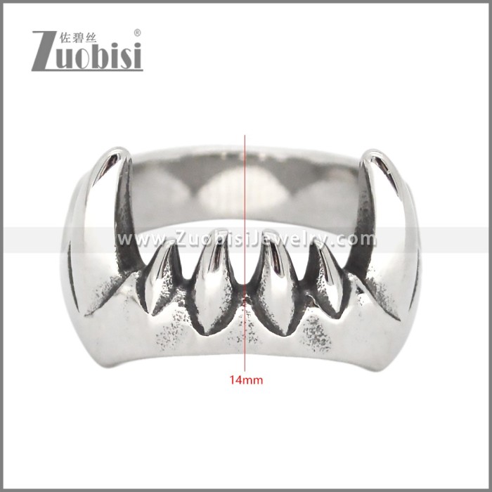 Stainless Steel Vampire Teeth Rings r010134