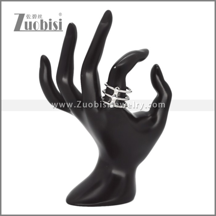 Stainless Steel Spine Cutout Ring r010190