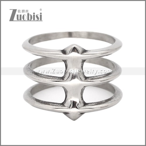 Stainless Steel Spine Cutout Ring r010190