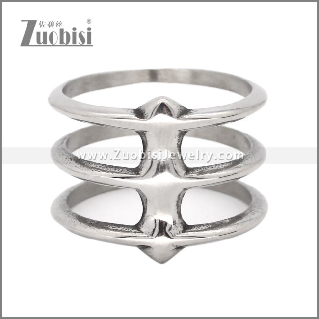 Stainless Steel Spine Cutout Ring r010190