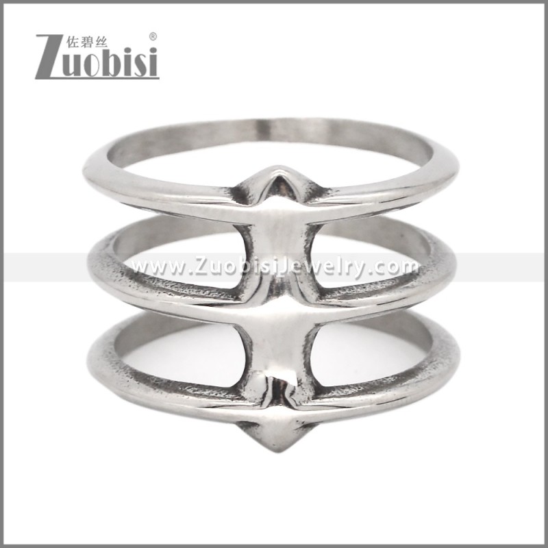 Stainless Steel Spine Ring r010190