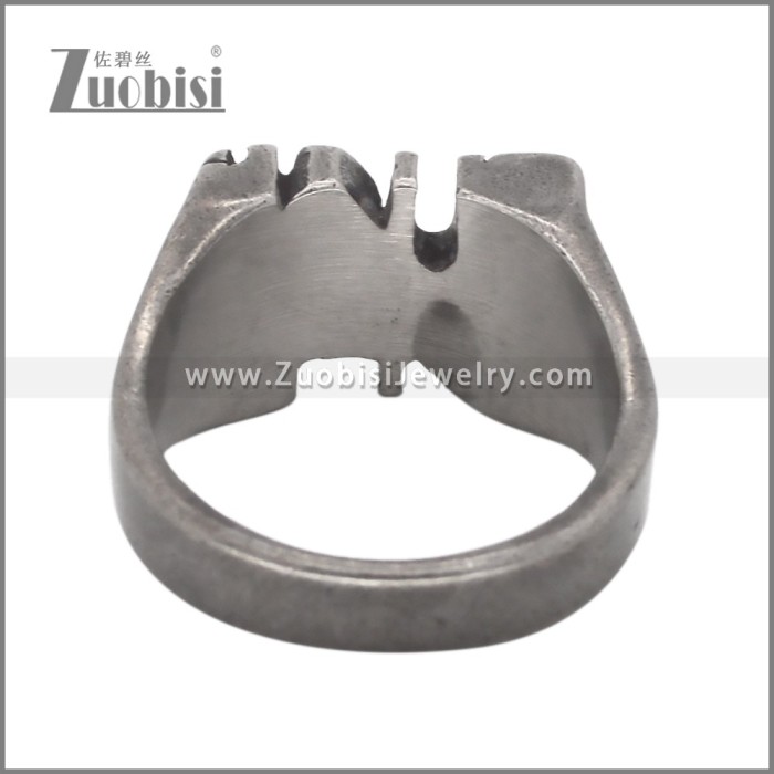 Retro Stainless Steel Fuck Off Ring r010194