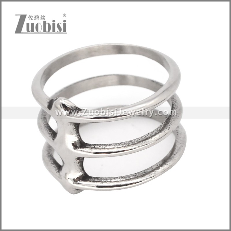 Stainless Steel Spine Ring r010190