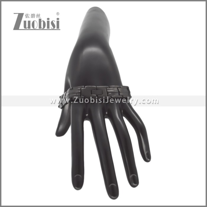 Magnetic Black Stainless Steel Bracelets b010685