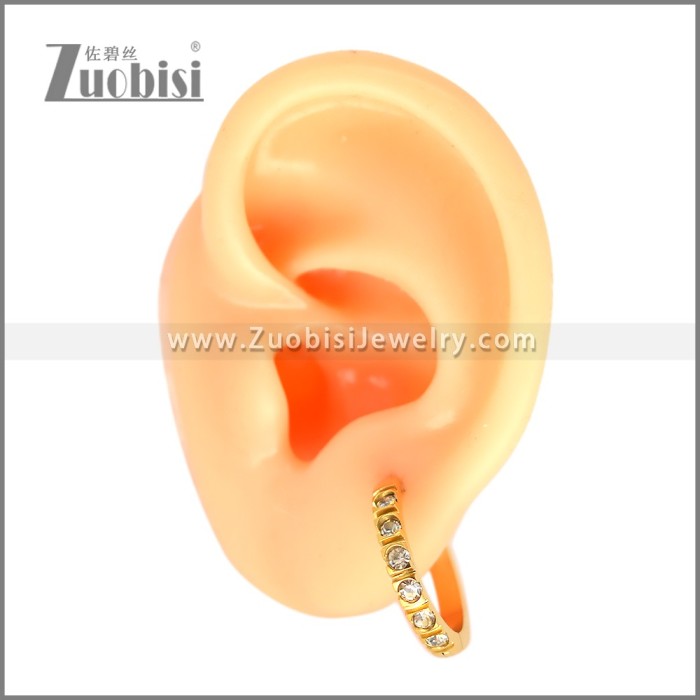 18K Gold Plated Small Huggie Zircon Fashion Huggie Earring for Women e002697G