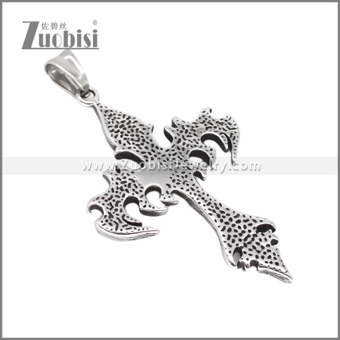 Gothic Stainless Steel Christian Cross Pendant p012578