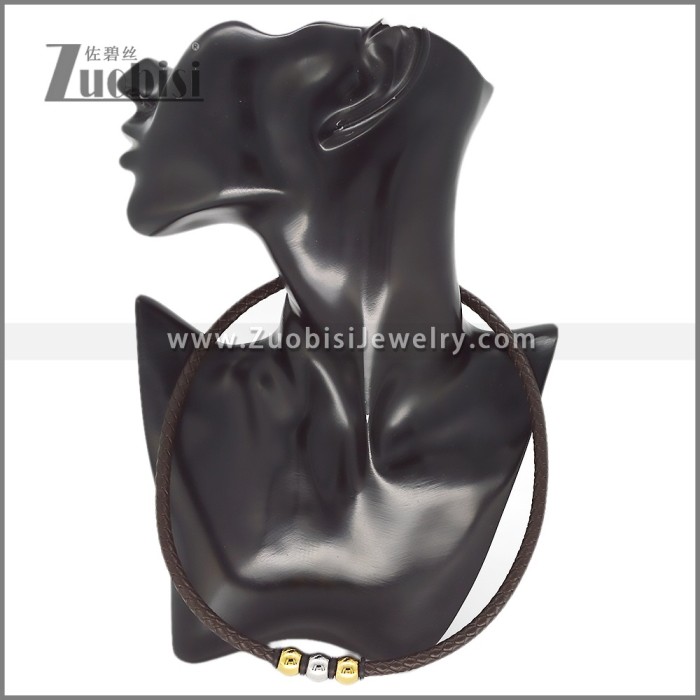 Leather Necklace and Bracelet Set s003116