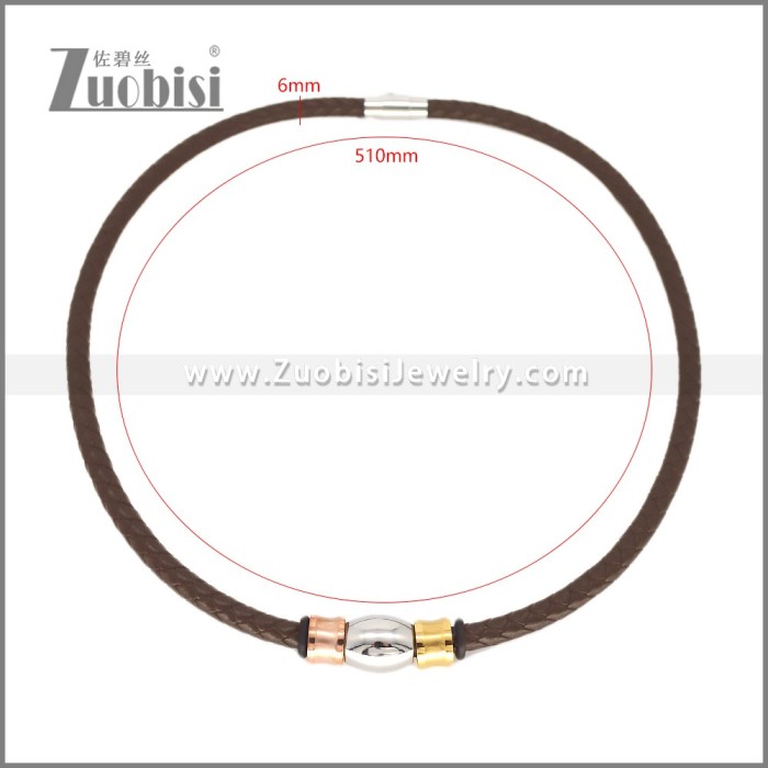 Leather Neckace n003542A