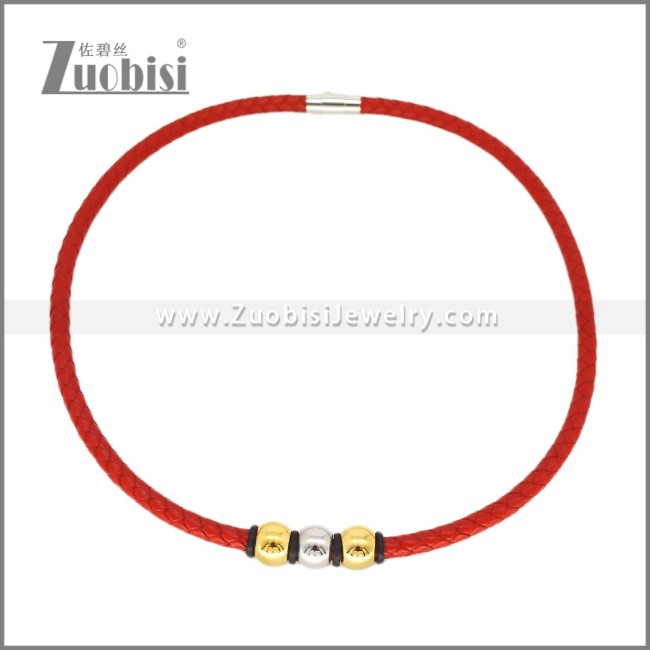 Leather Neckace n003543R