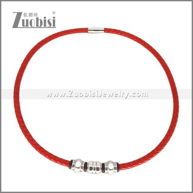 Leather Neckace n003545R