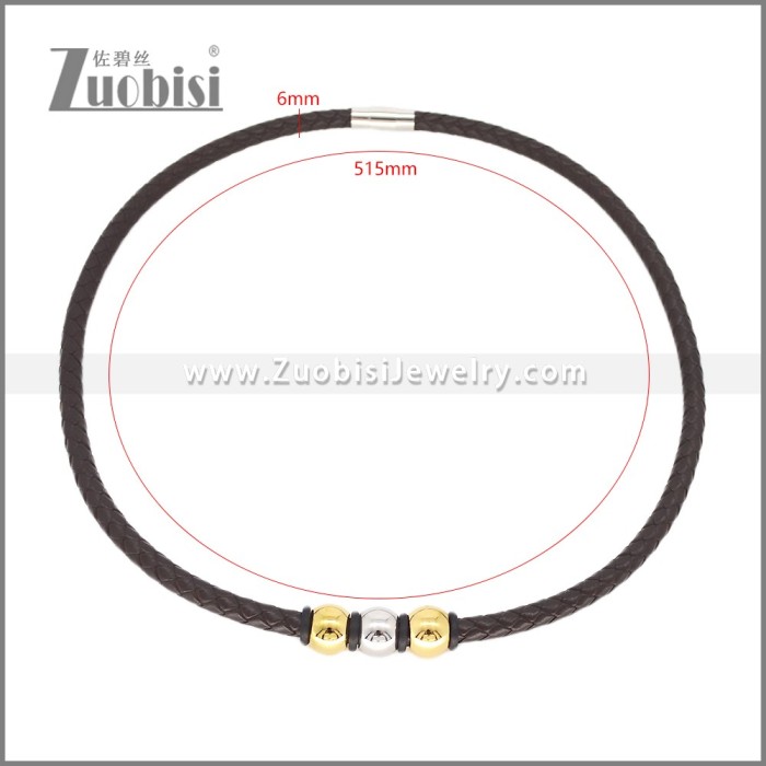 Leather Neckace n003543A