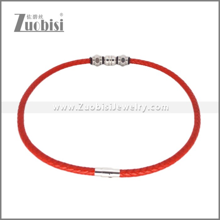 Leather Neckace n003545R