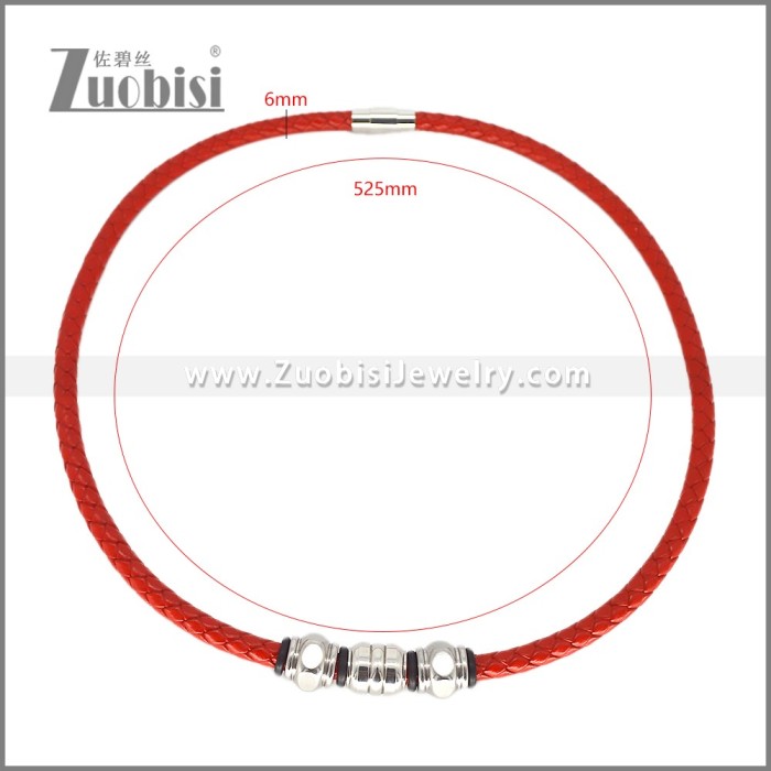 Leather Neckace n003545R
