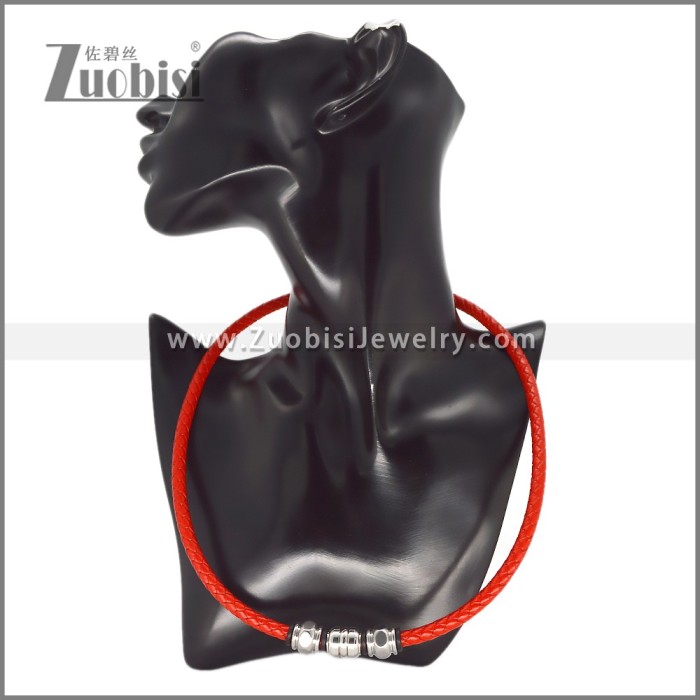 Leather Necklace and Bracelet Set s003122