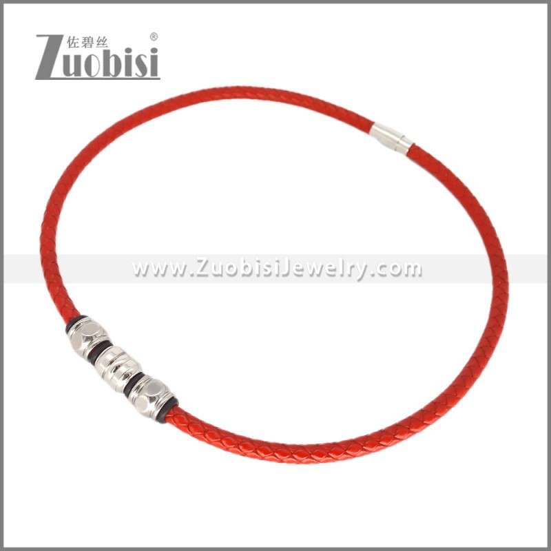 Leather Neckace n003545R