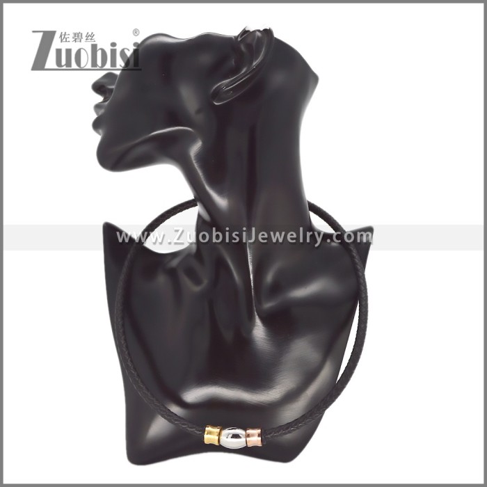 Leather Necklace and Bracelet Set s003115