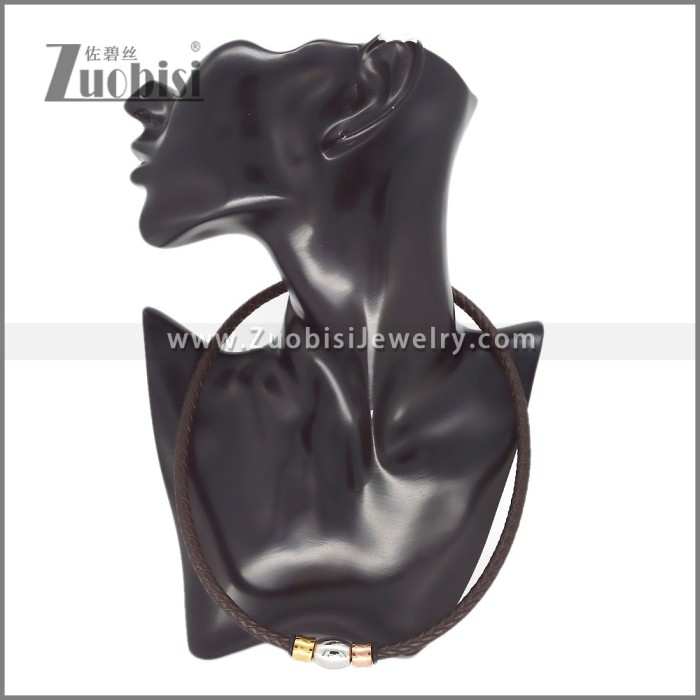 Leather Necklace and Bracelet Set s003113
