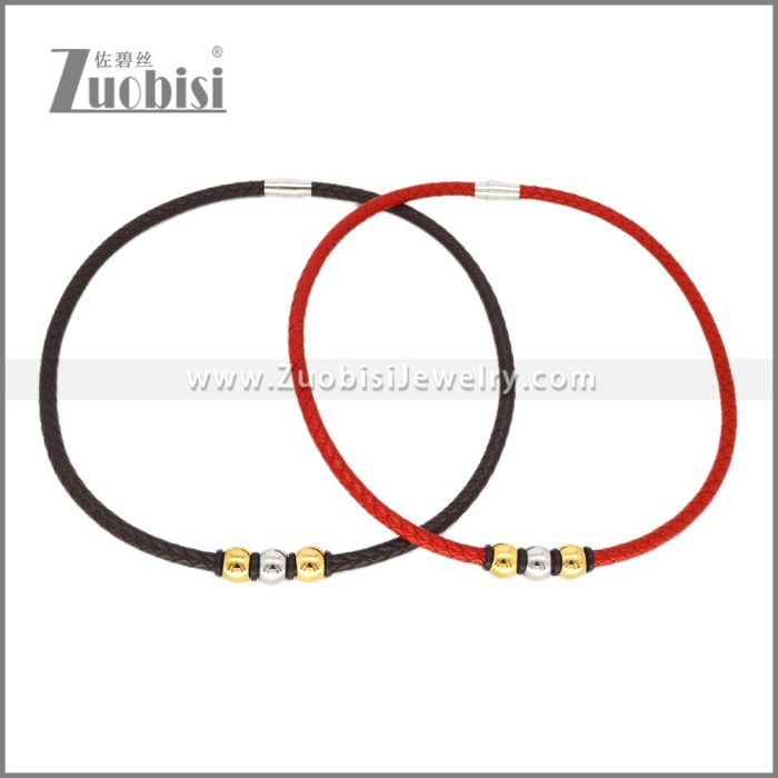 Leather Neckace n003543R