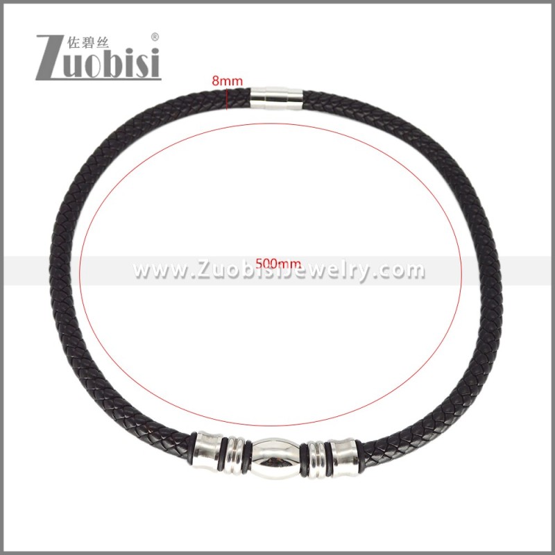 Leather Neckace n003540H2