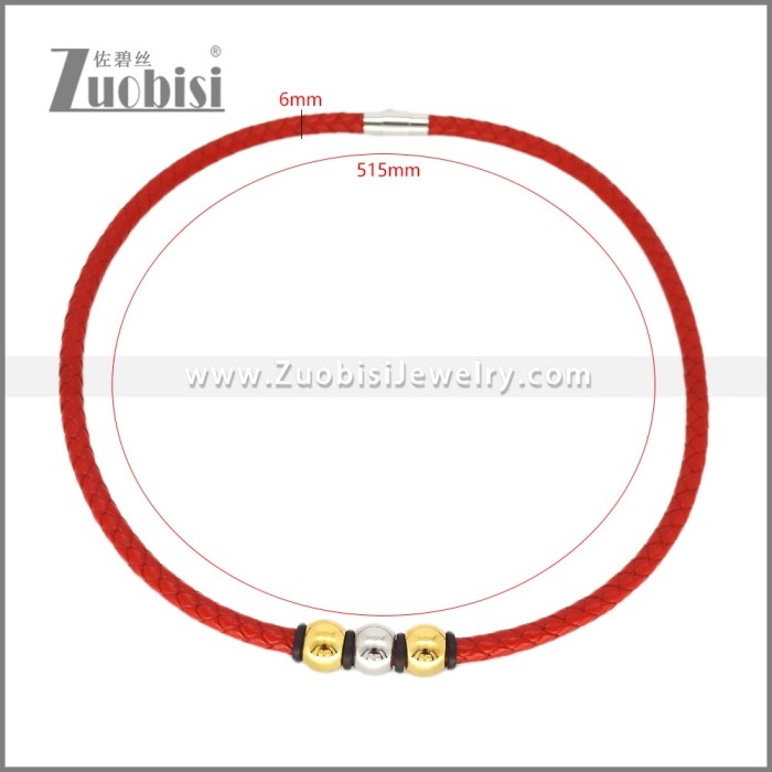 Leather Neckace n003543R
