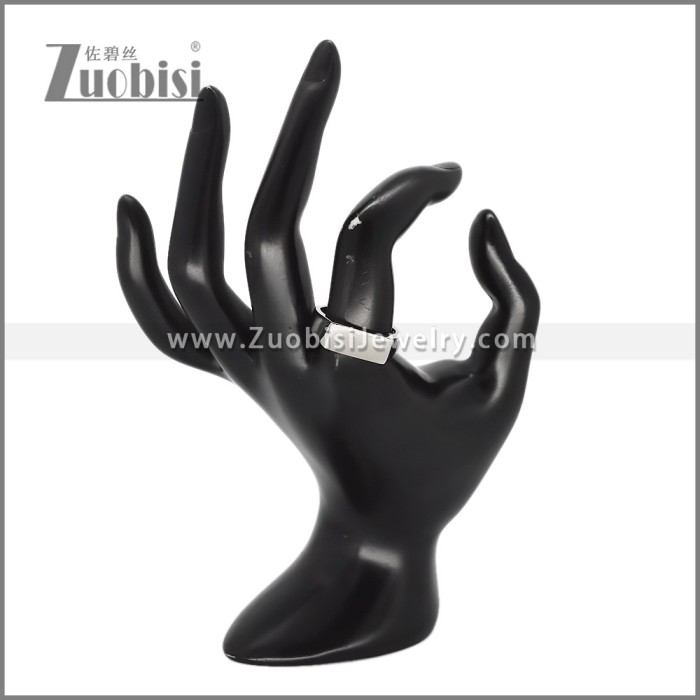 Shiny Silver Stainless Steel Ring r010314S