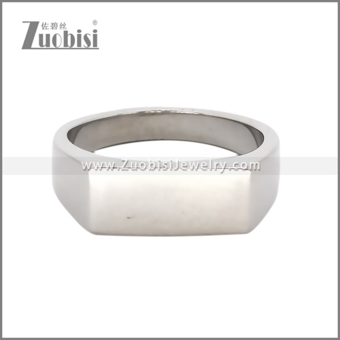 Shiny Silver Stainless Steel Ring r010314S