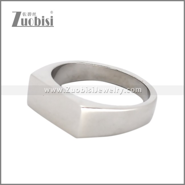 Shiny Silver Stainless Steel Ring r010314S