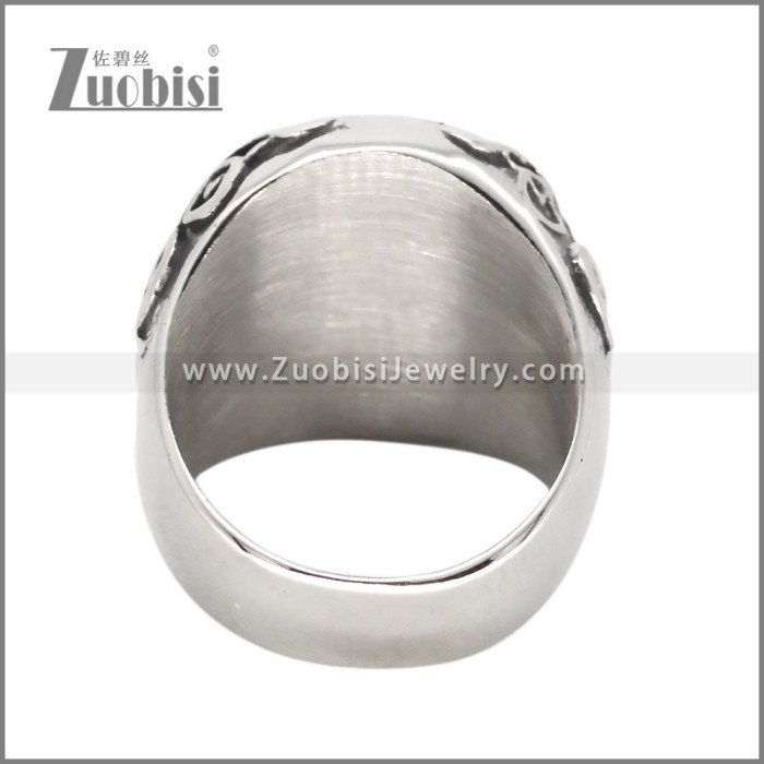 Stainless Steel Mysteries Pentacle Ring r010271