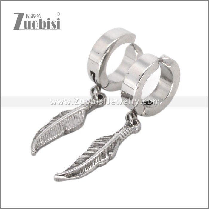 Men Silver Clip on Dangle Earring Non Pierced e002718S