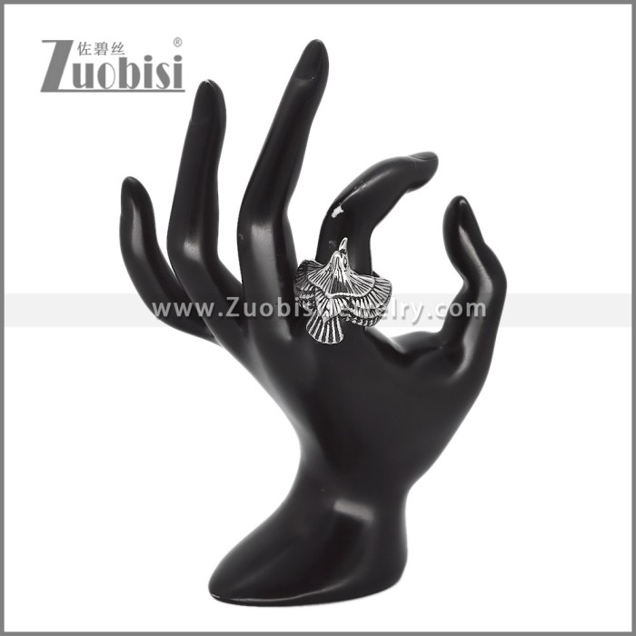 Vintage Silver Stainless Steel Eagle Ring r010366S