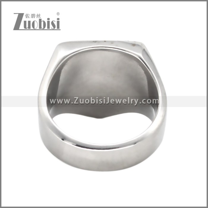 Bicolor Gold and Silver Stainless Steel Cross Ring r010386
