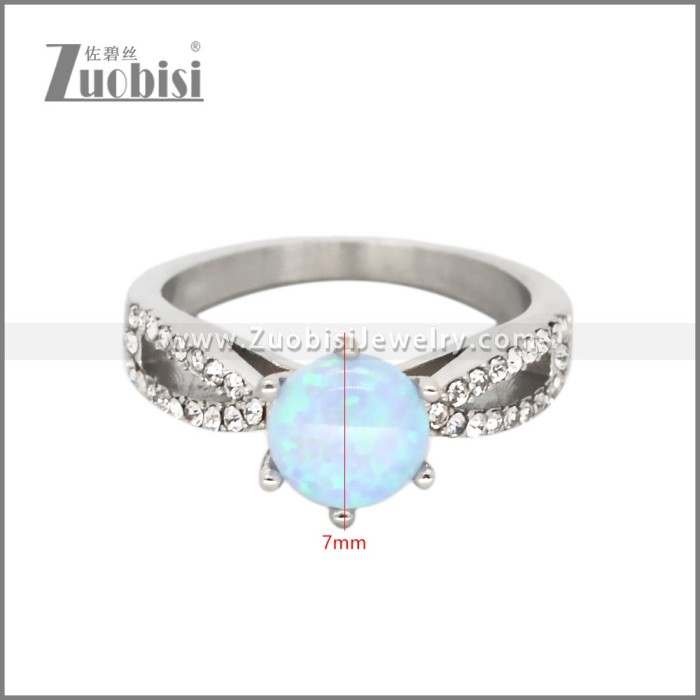 Stainless Steel Opal Ring for Women r010408S1