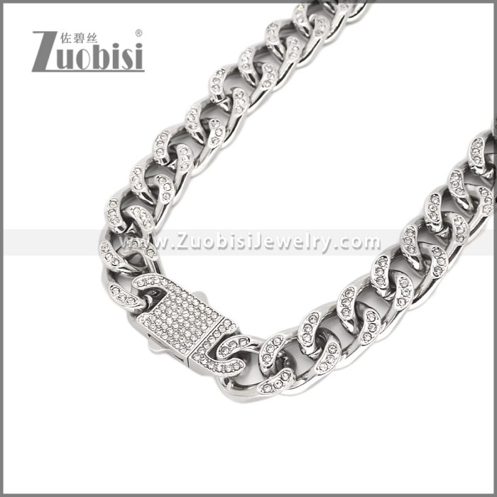 13mm Iced Out Cuban Link Chain Necklace n003652S