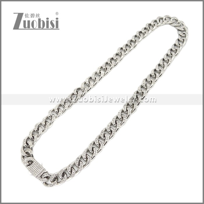 13mm Iced Out Cuban Link Chain Necklace n003652S