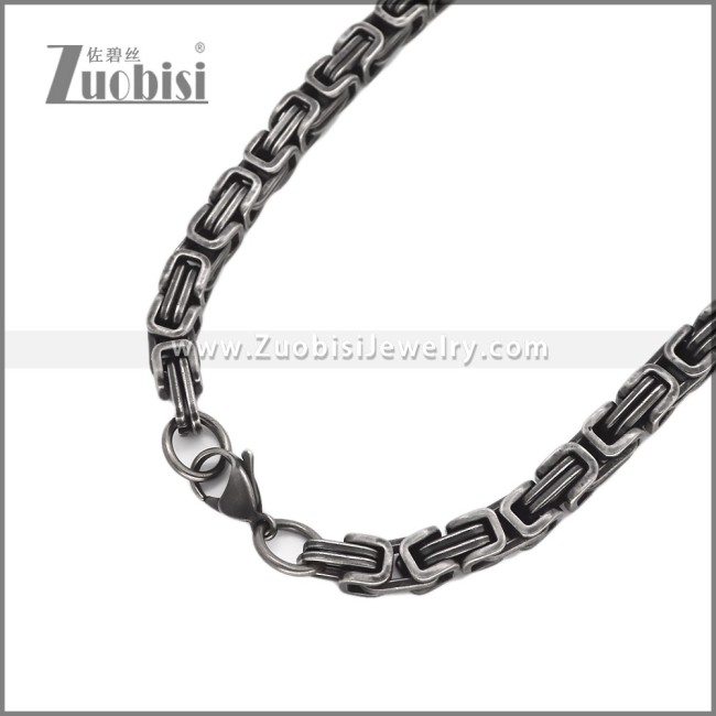 6MM Antique Byzantine Chain Stainless Steel n003656