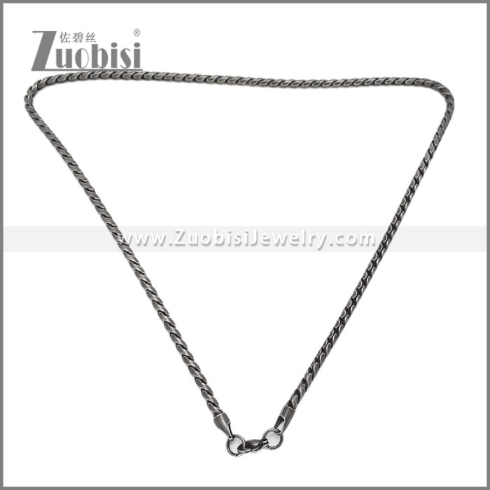 5mm Wide Darkened Stainless Steel Chain n003655S2
