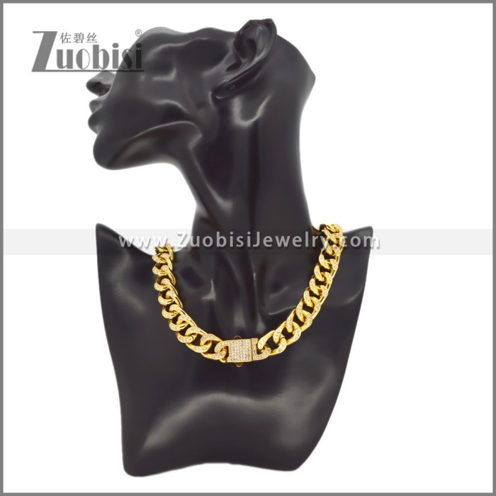 13mm Iced Out Hiphop Stainless Steel Miami Cuban Link Chain Necklace n003652G