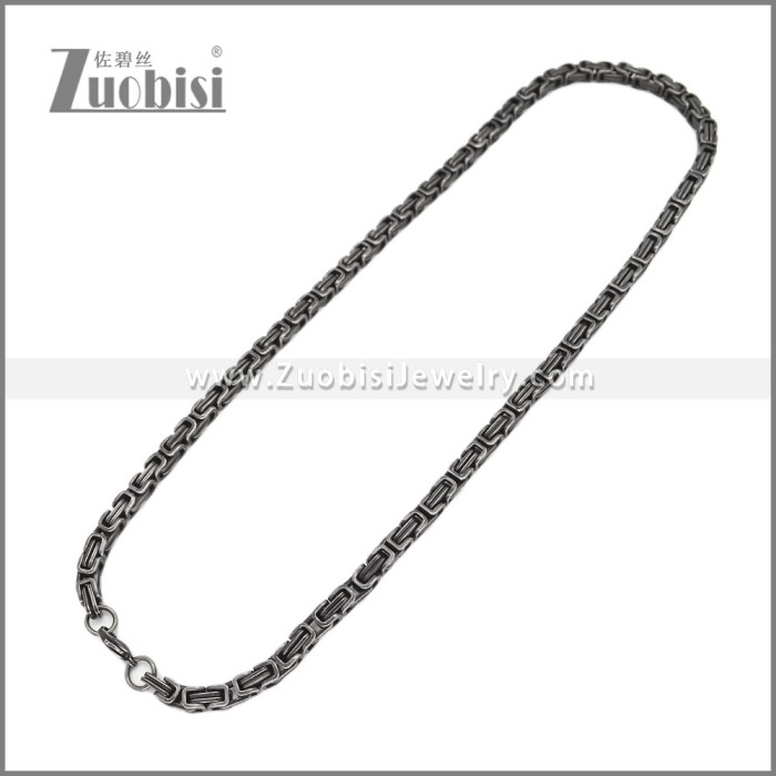 6MM Antique Byzantine Chain Stainless Steel n003656