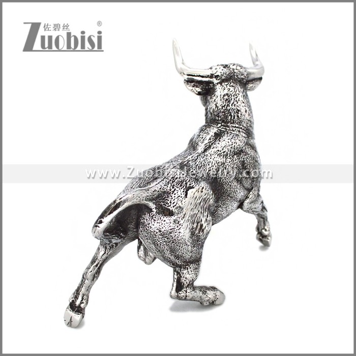 Heavy and Solid Stainless Steel Bull Statue a001062