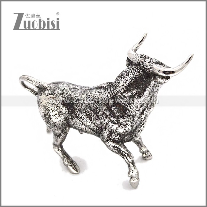 Heavy and Solid Stainless Steel Bull Statue a001062