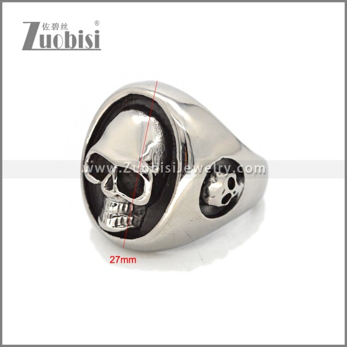 Gothic Stainless Steel Skull Rings for Men R010441S