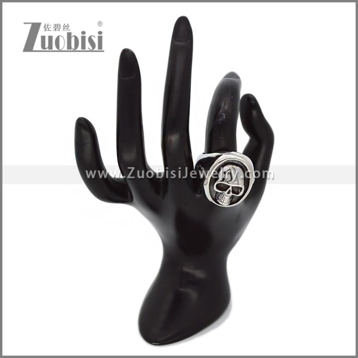 Gothic Stainless Steel Skull Rings for Men R010441S