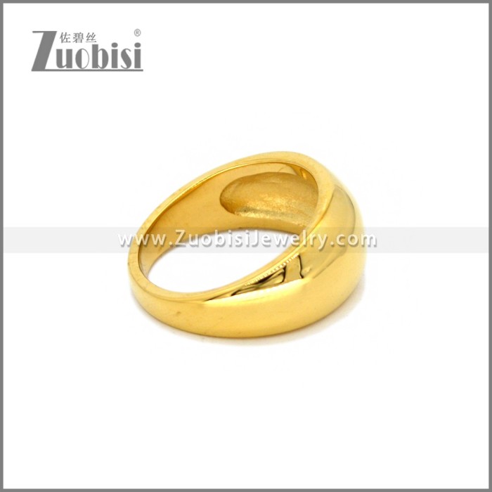 18K Gold Plated Stainless Steel Ring for Women R010432G